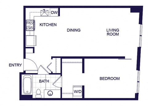 A03 Floorplan Image at Q21 Apartments in Portland OR